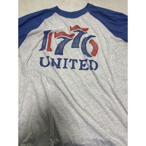 1776 United‎ Retro Logo Raglan XL Blue Sleeves